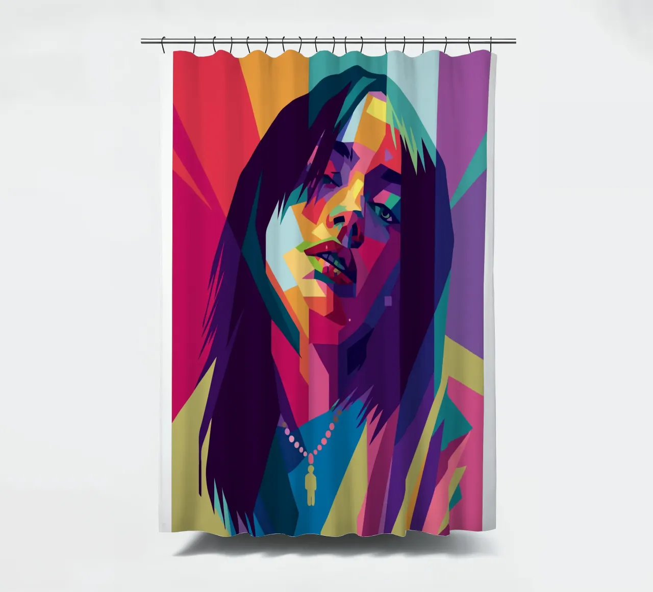 retro pop art wpap tenda da doccia da aiswa