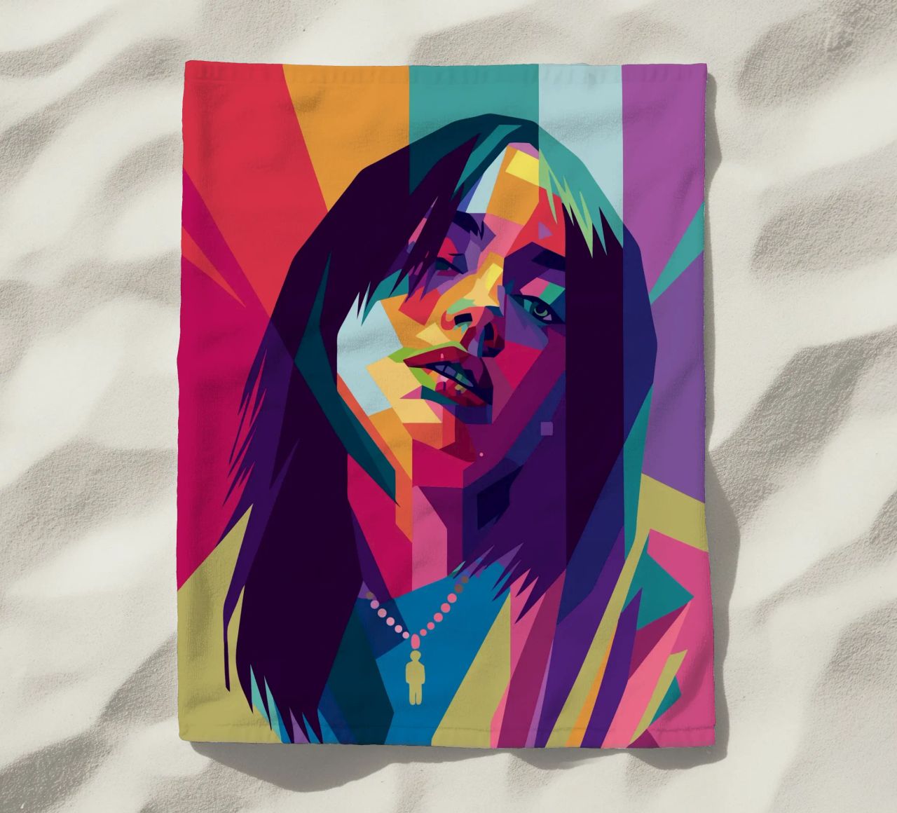 retro pop art wpap telo mare da aiswa