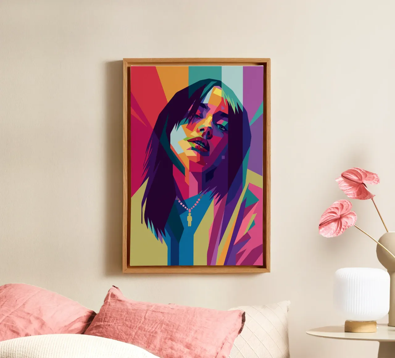 retro pop art wpap tela con Cornice a cassetta da aiswa