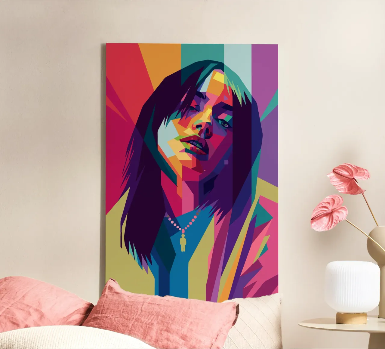 retro pop art wpap tela con Cornice a cassetta da aiswa