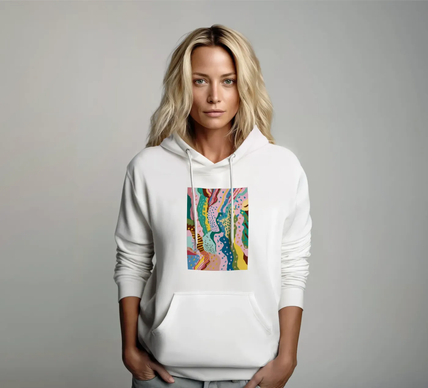 Wavy Pattern Flow hoodie by Haven Mirage