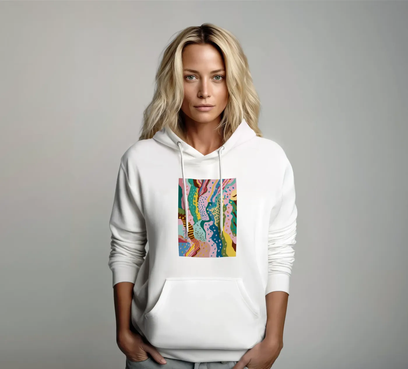 Wavy Pattern Flow hoodie by Haven Mirage