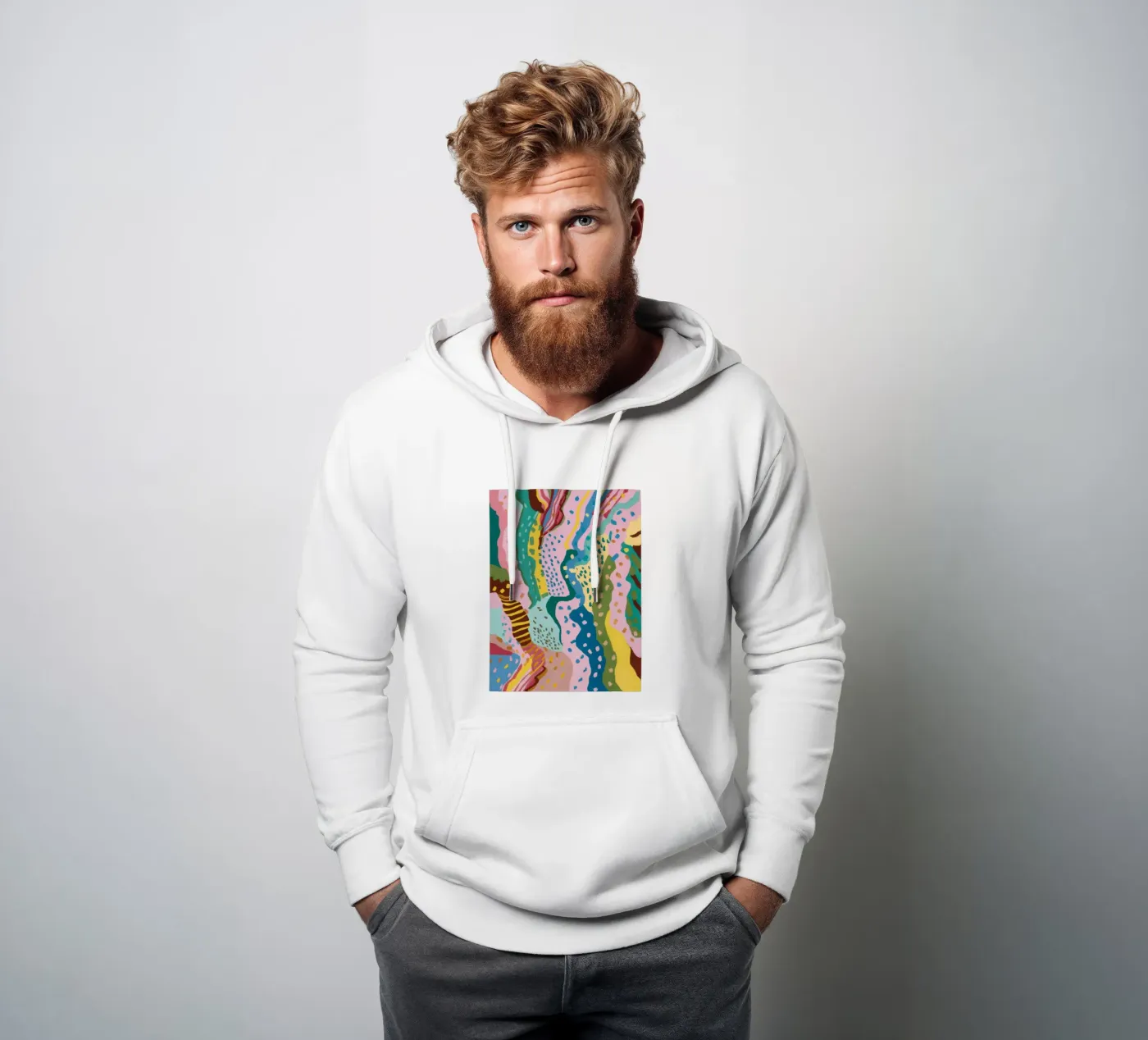 Wavy Pattern Flow hoodie by Haven Mirage