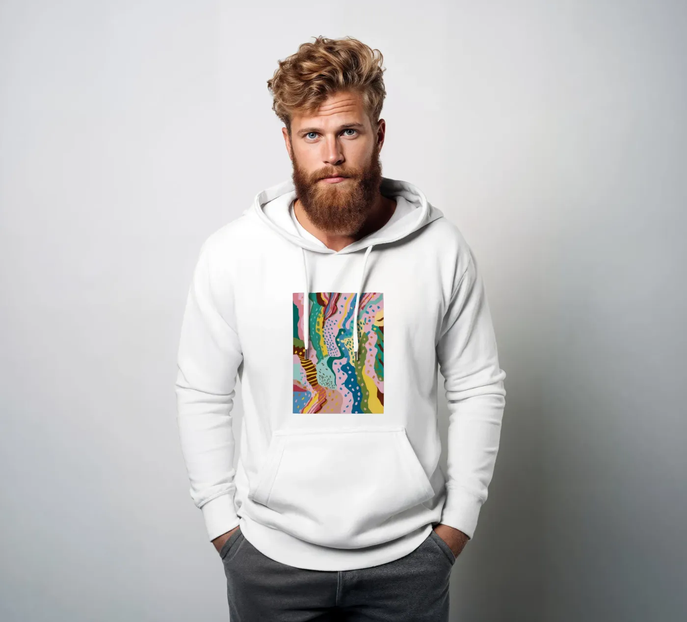 Wavy Pattern Flow hoodie by Haven Mirage