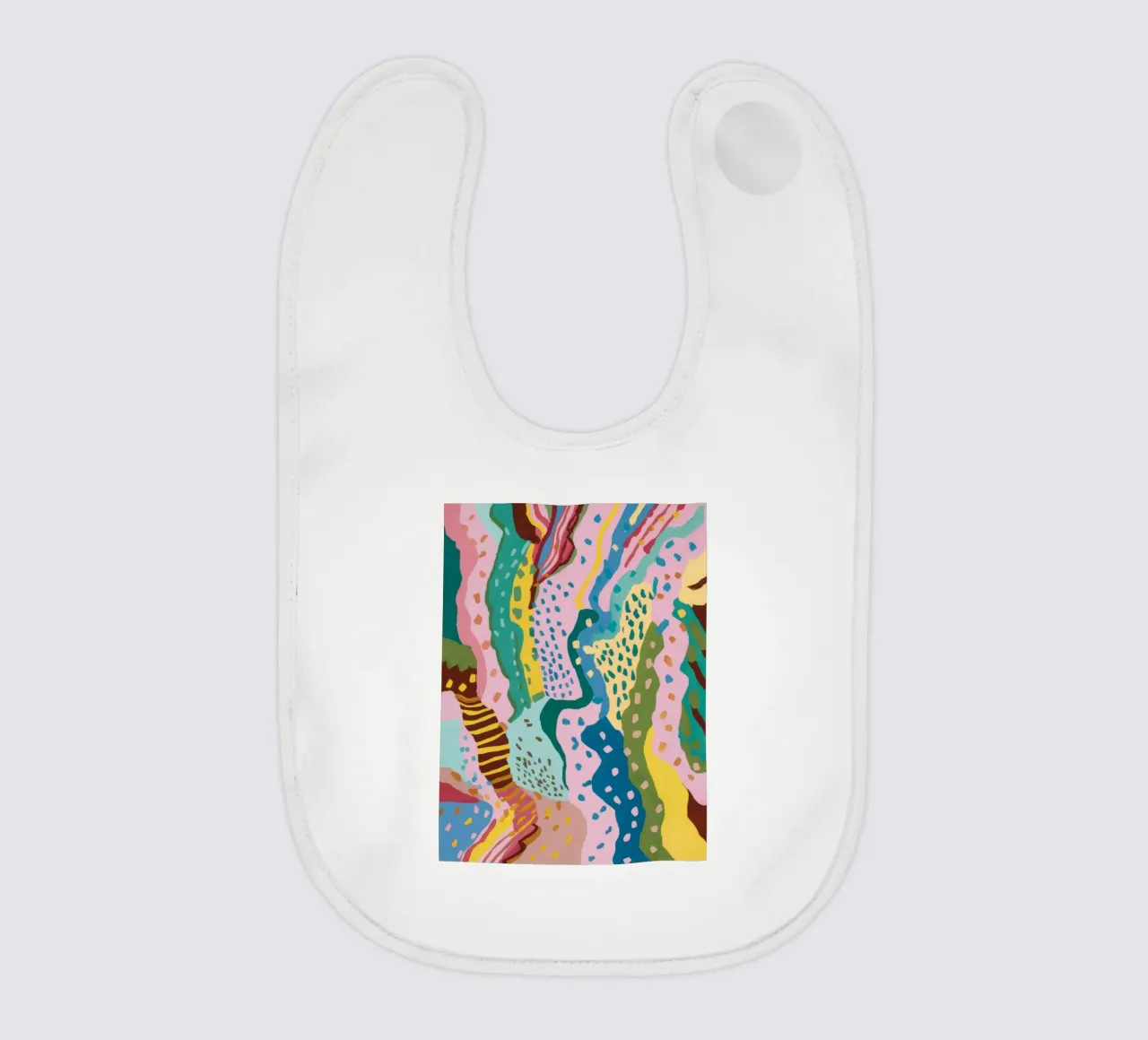 Wavy Pattern Flow baby bib by Haven Mirage