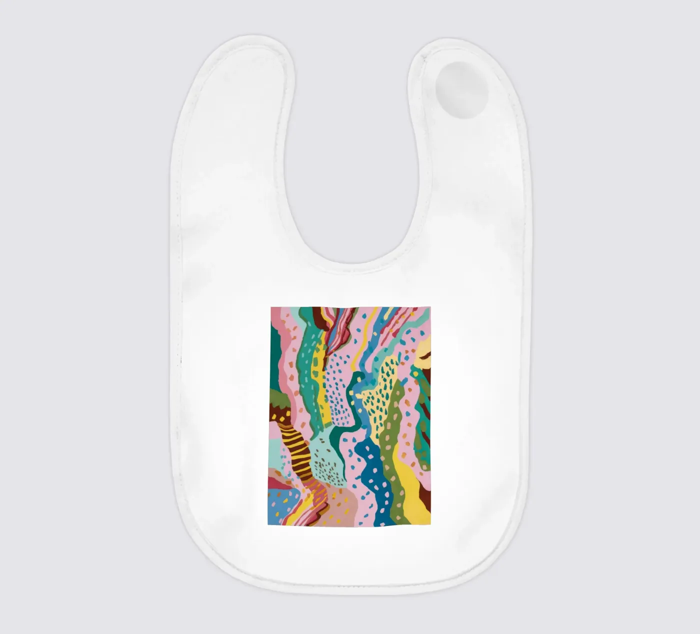 Wavy Pattern Flow baby bib by Haven Mirage