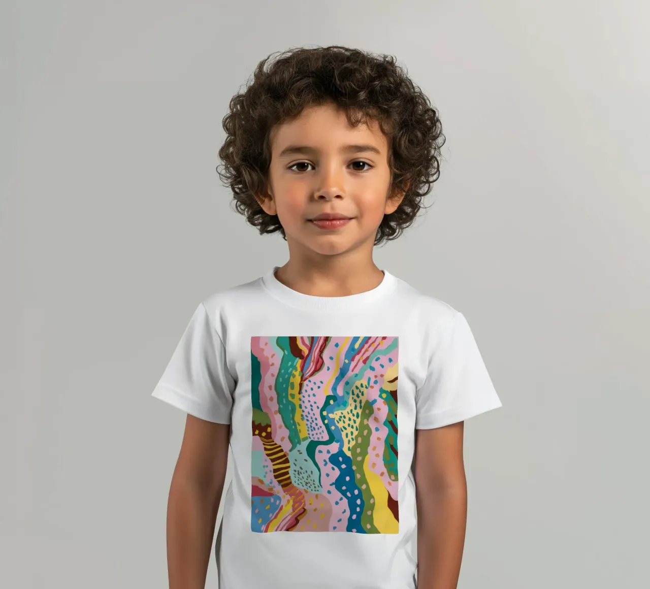 Wavy Pattern Flow kinder t-shirt van Haven Mirage