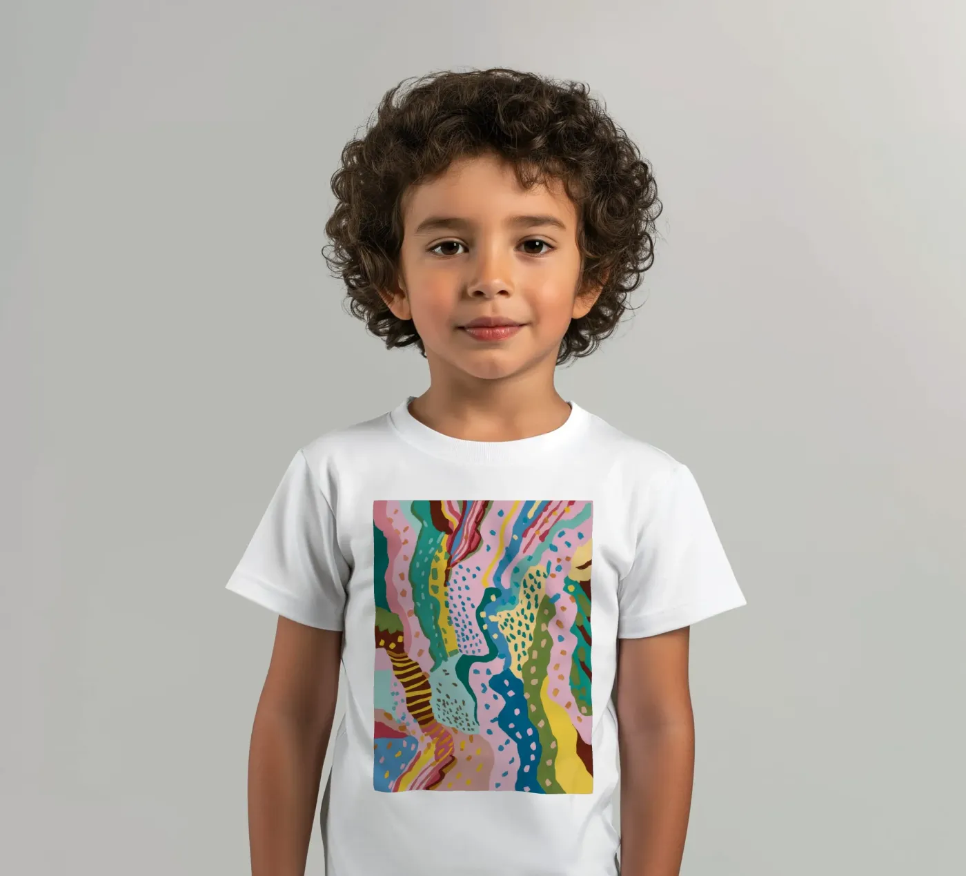 Wavy Pattern Flow Kinder T-Shirt von Haven Mirage