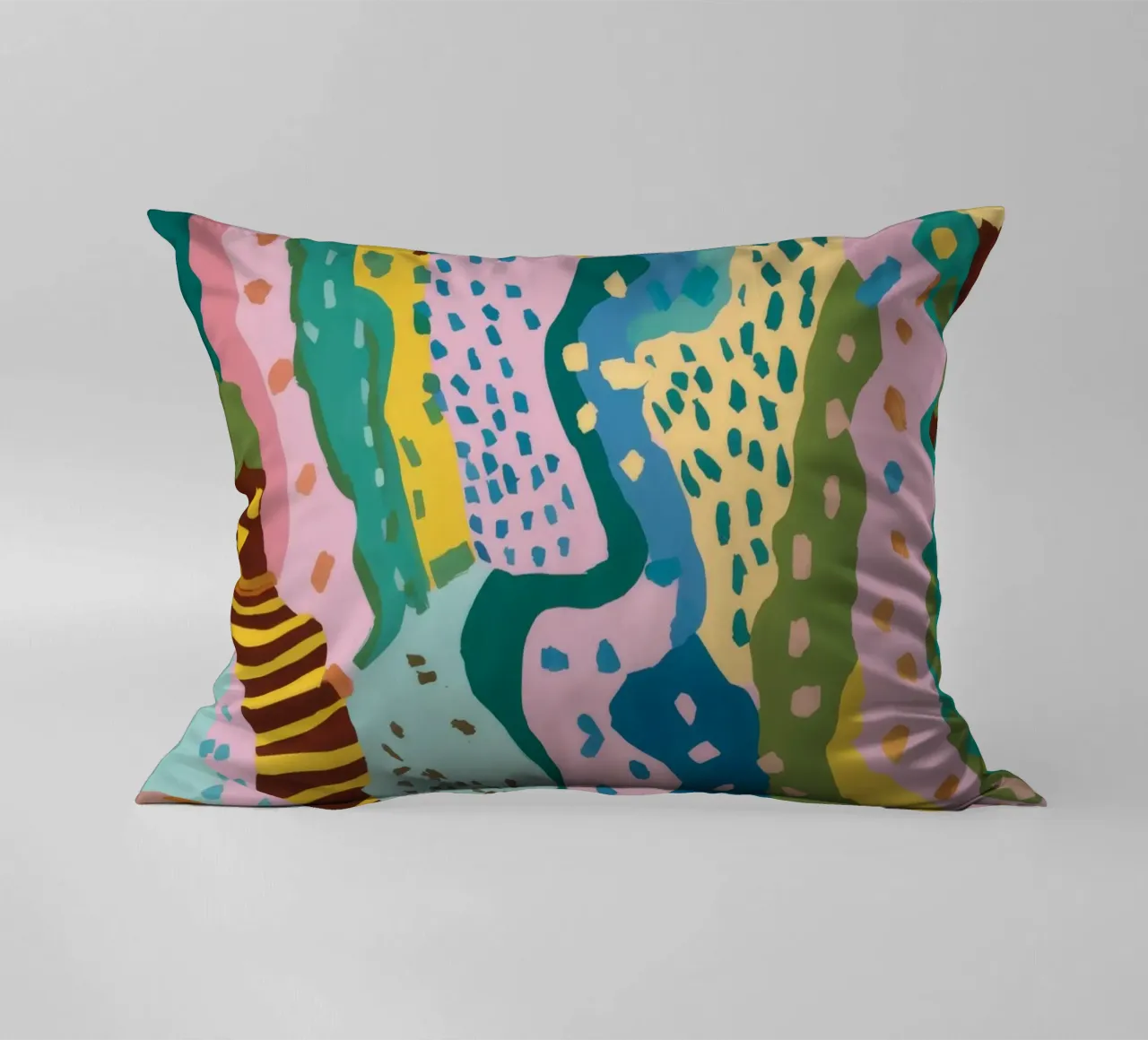 Wavy Pattern Flow decorative cushion by Haven Mirage
