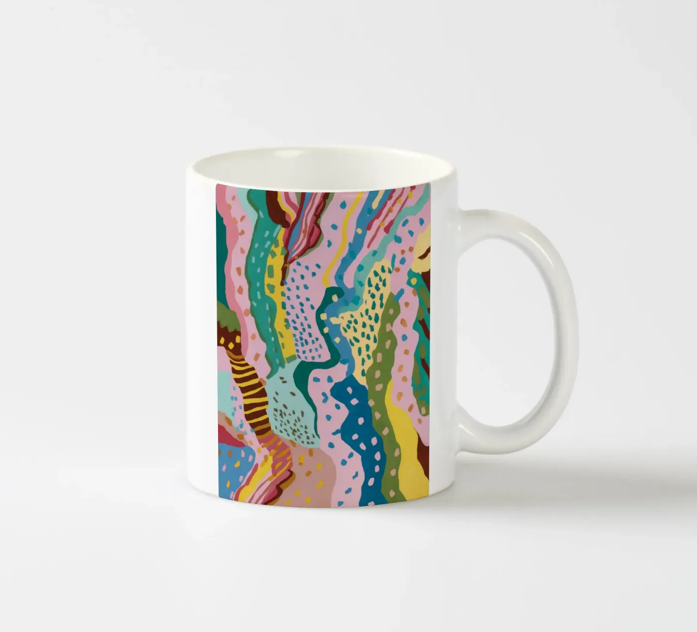 Wavy Pattern Flow ceramic mug by Haven Mirage