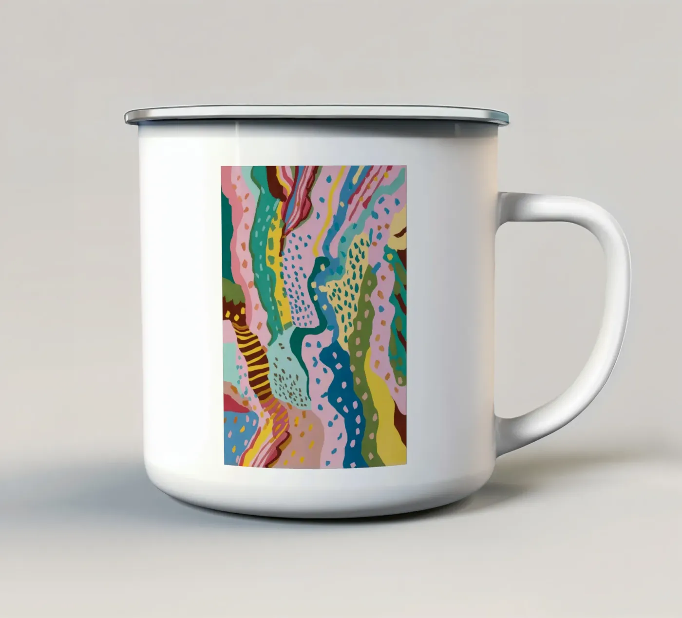 Wavy Pattern Flow emaille mok van Haven Mirage