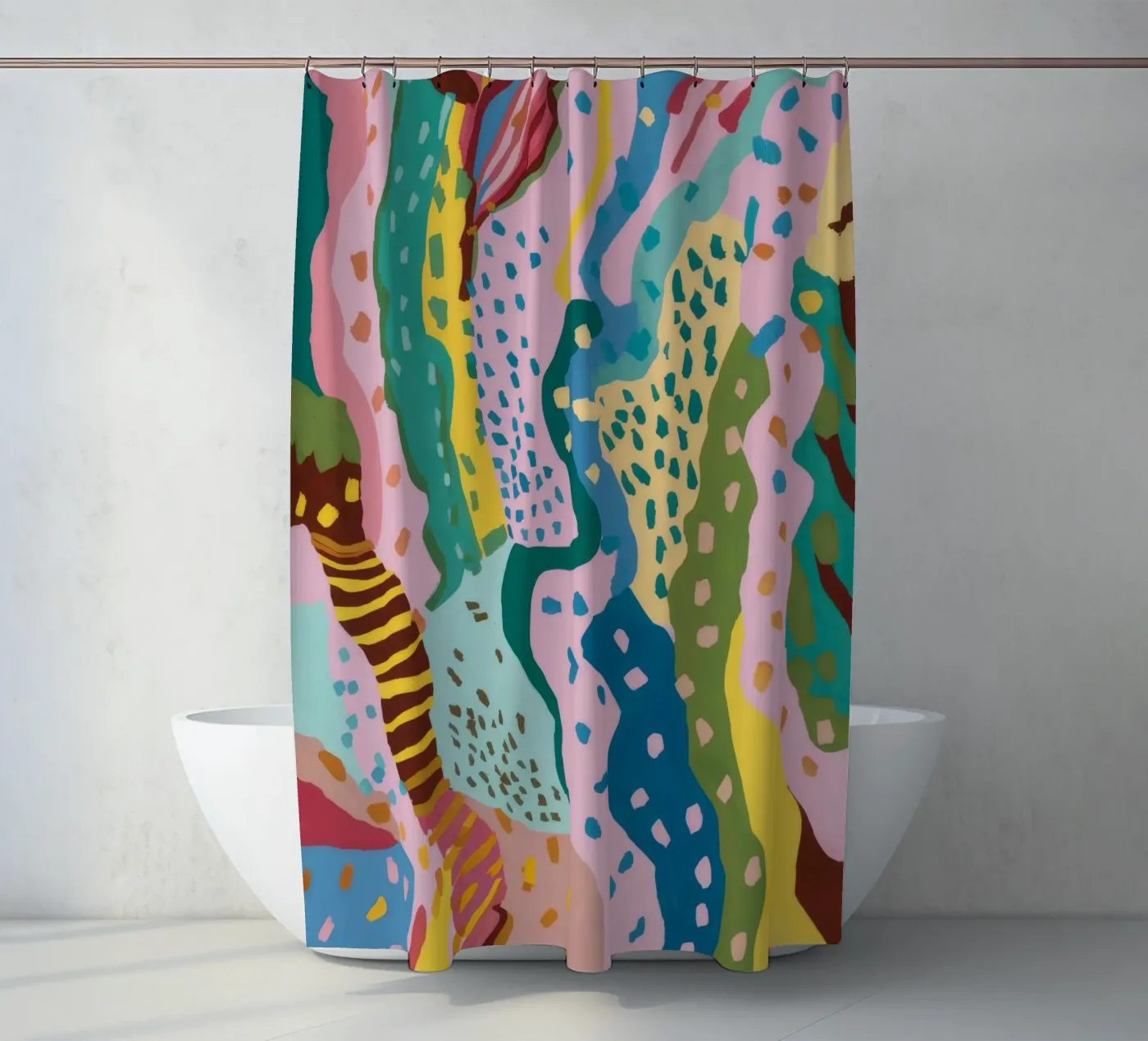 Wavy Pattern Flow shower curtain by Haven Mirage