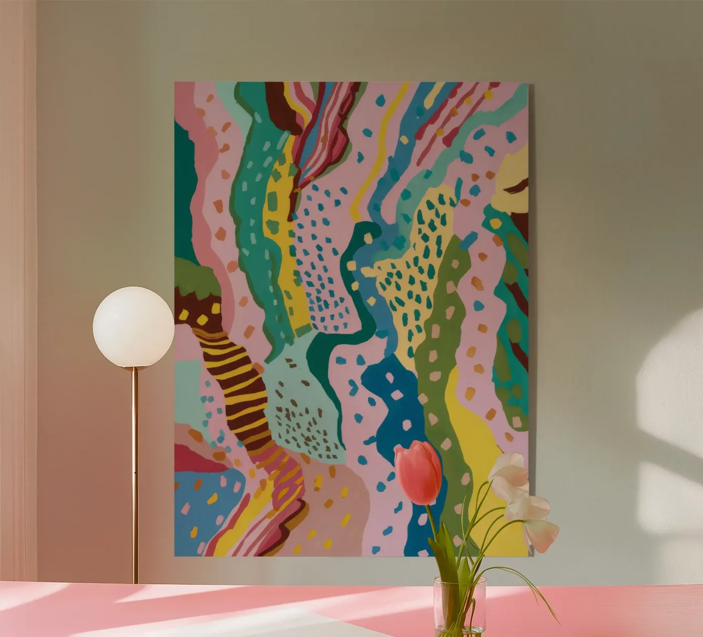 Welliges Muster Flow Acryl-Glas von Haven Mirage