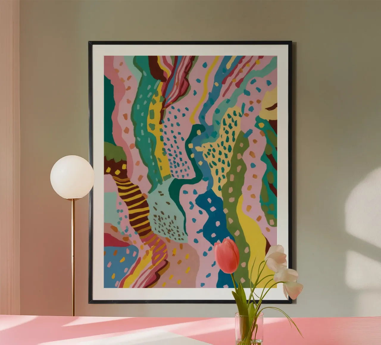 Wavy Pattern Flow poster by Haven Mirage