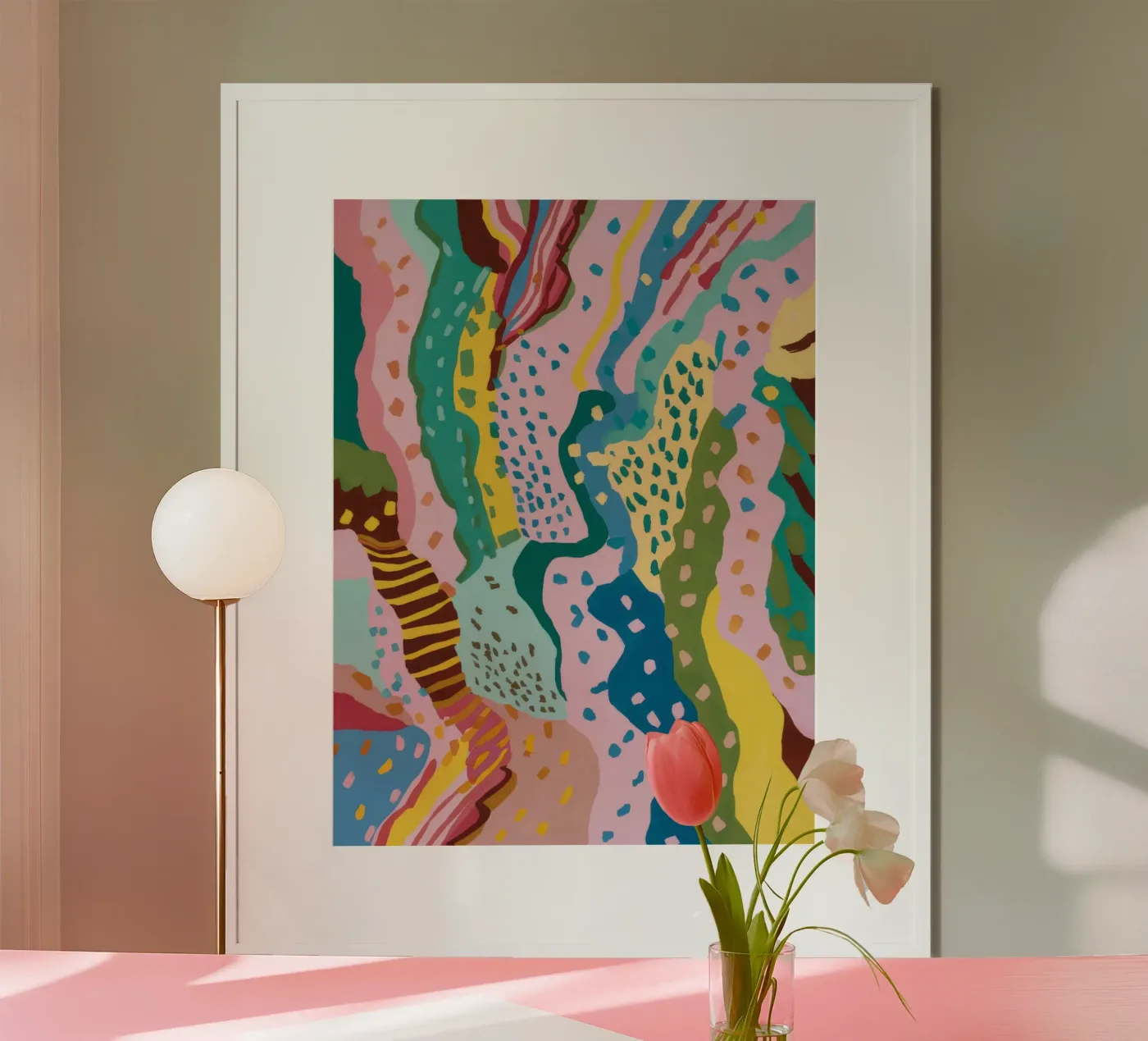 Wavy Pattern Flow poster by Haven Mirage