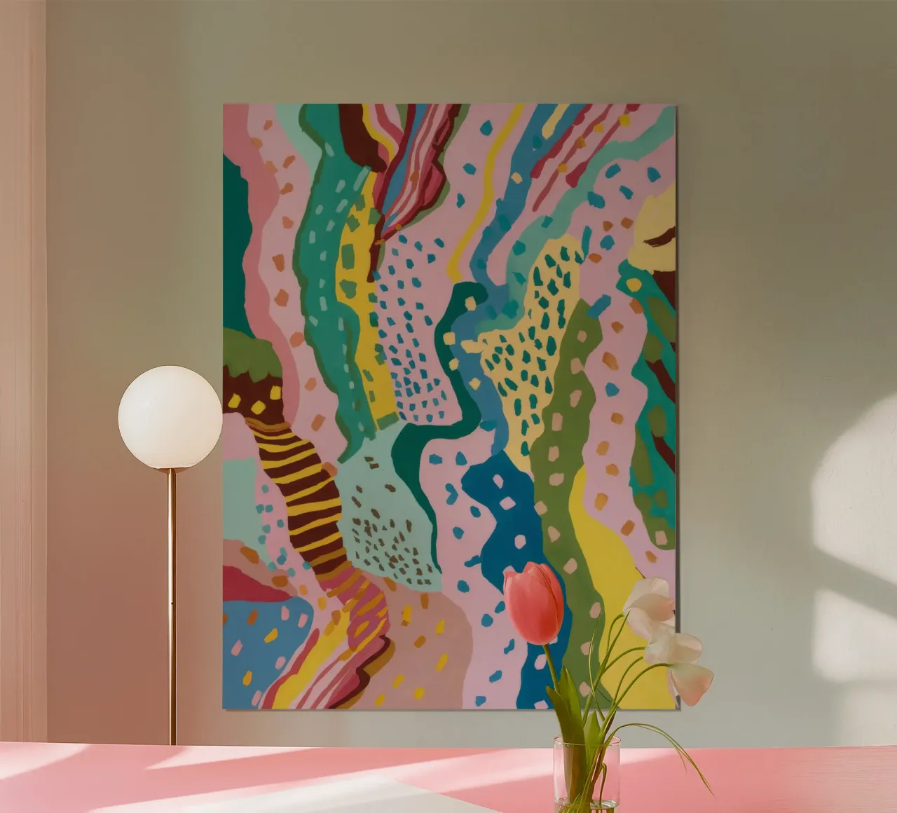 Wavy Pattern Flow poster by Haven Mirage