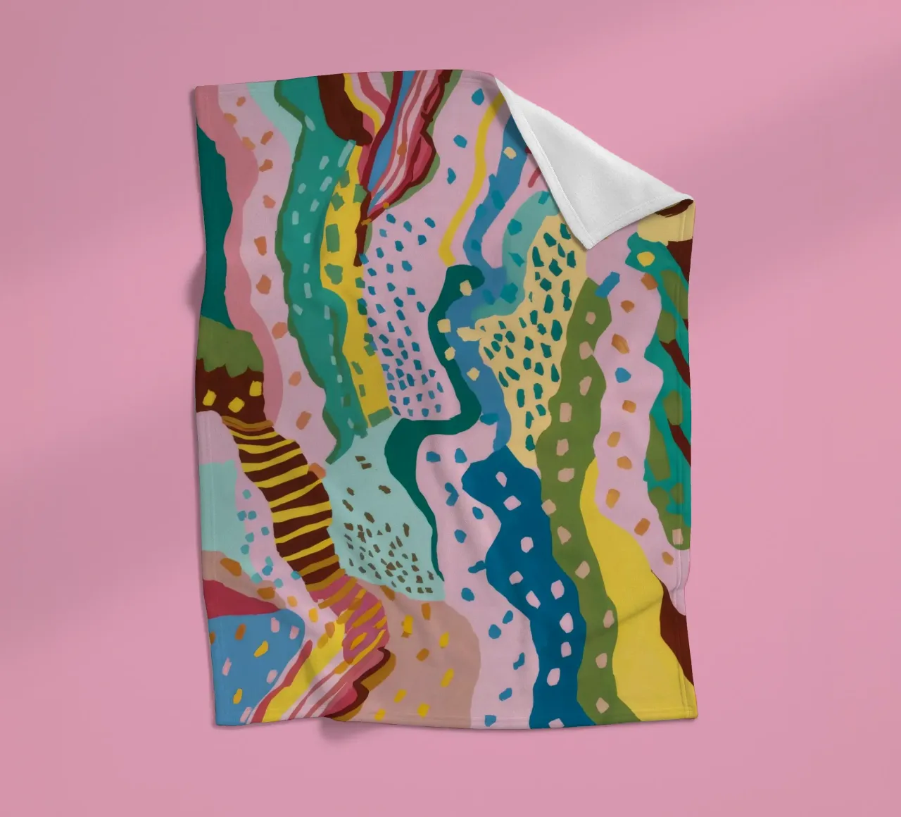 Wavy Pattern Flow fleece blanket by Haven Mirage