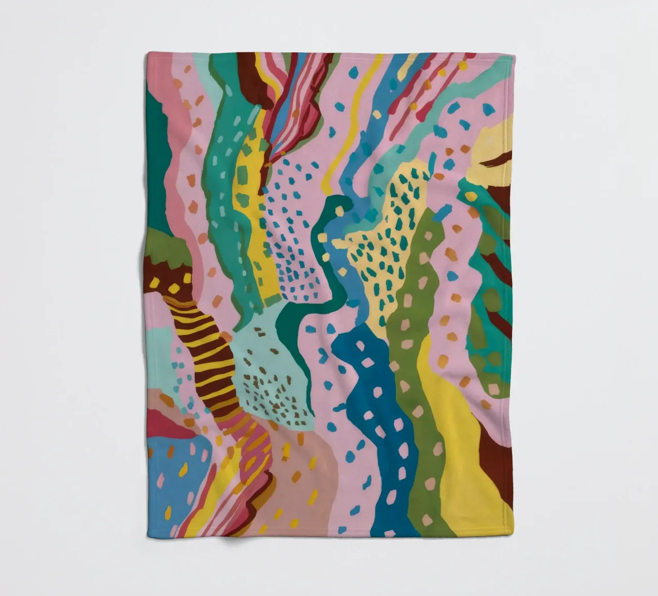 Wavy Pattern Flow fleece blanket by Haven Mirage
