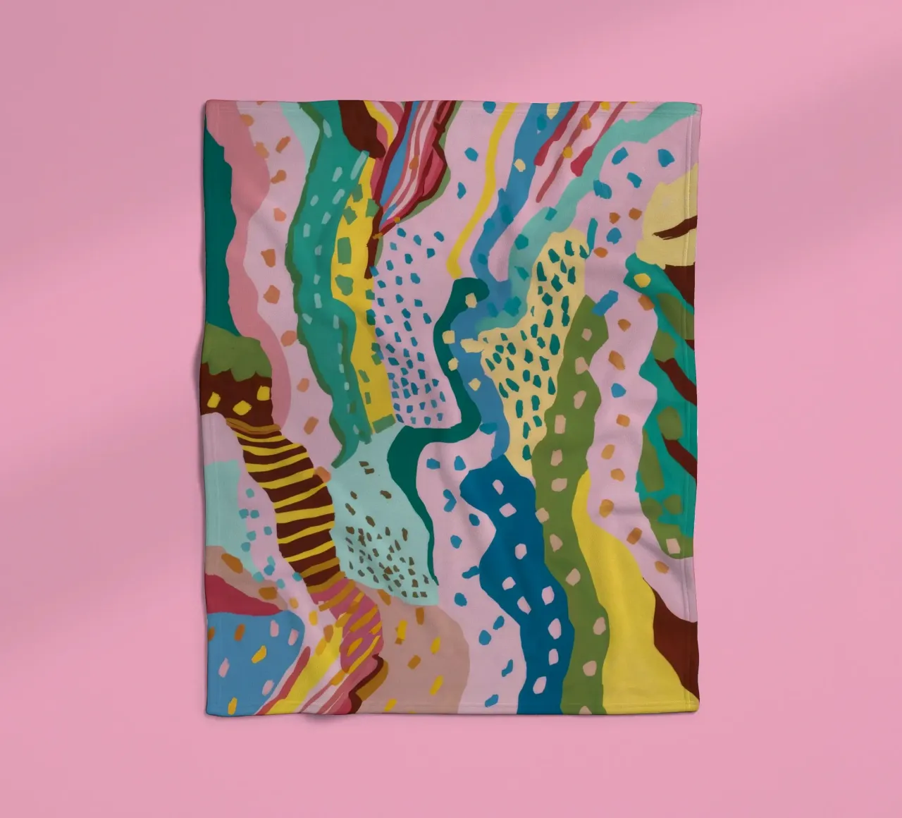 Wavy Pattern Flow fleece blanket by Haven Mirage