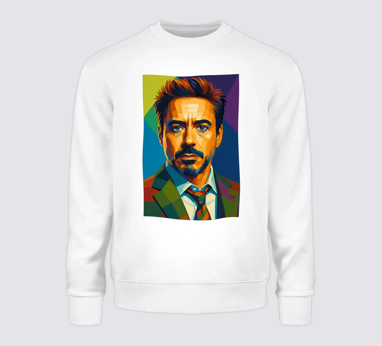robert downey jr retro pop art wpap sweatshirt by aiswa