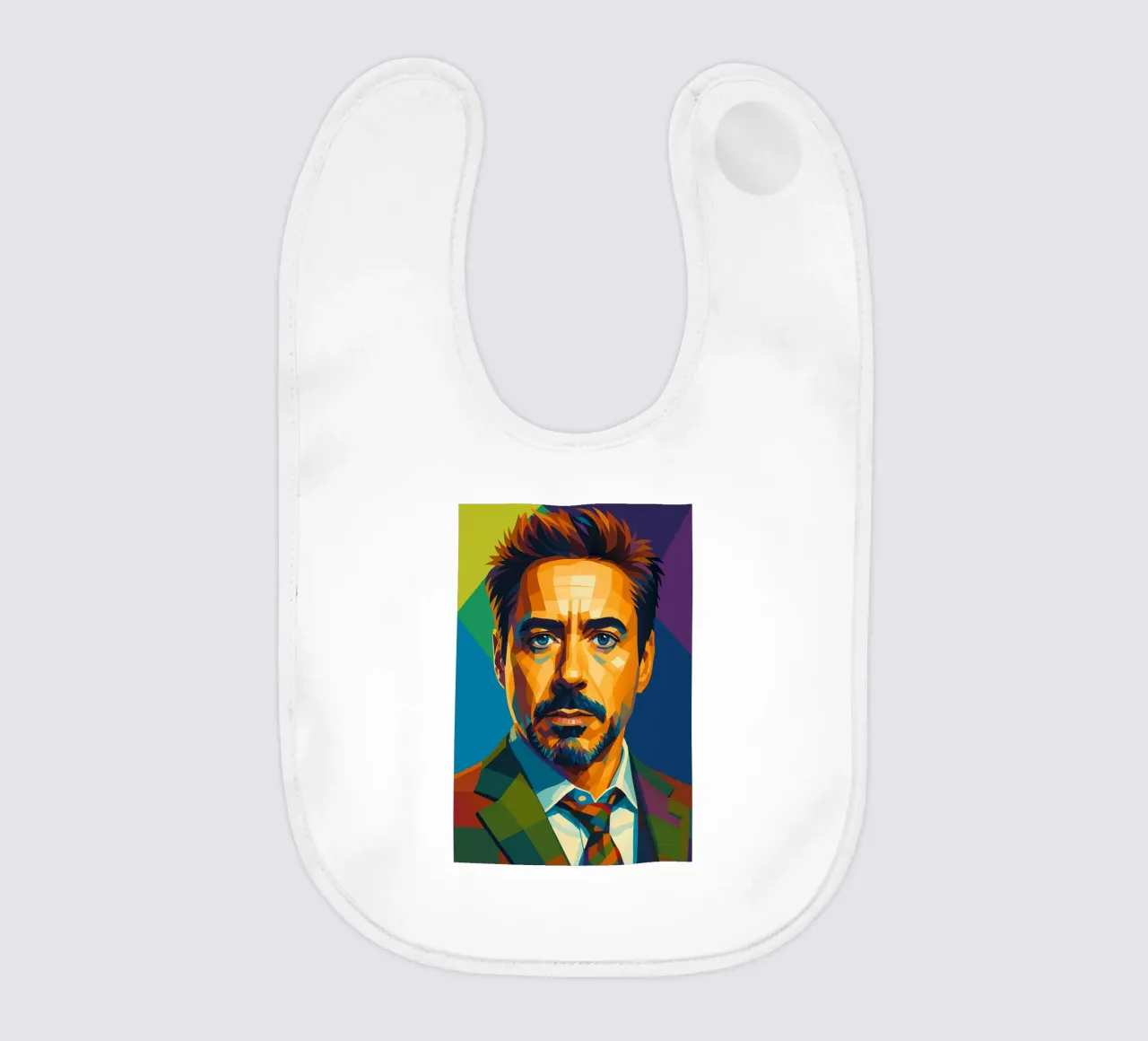 robert downey jr retro pop art wpap babero de aiswa