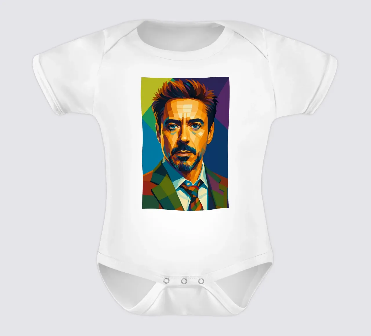 robert downey jr retro pop art wpap body de bebé de aiswa
