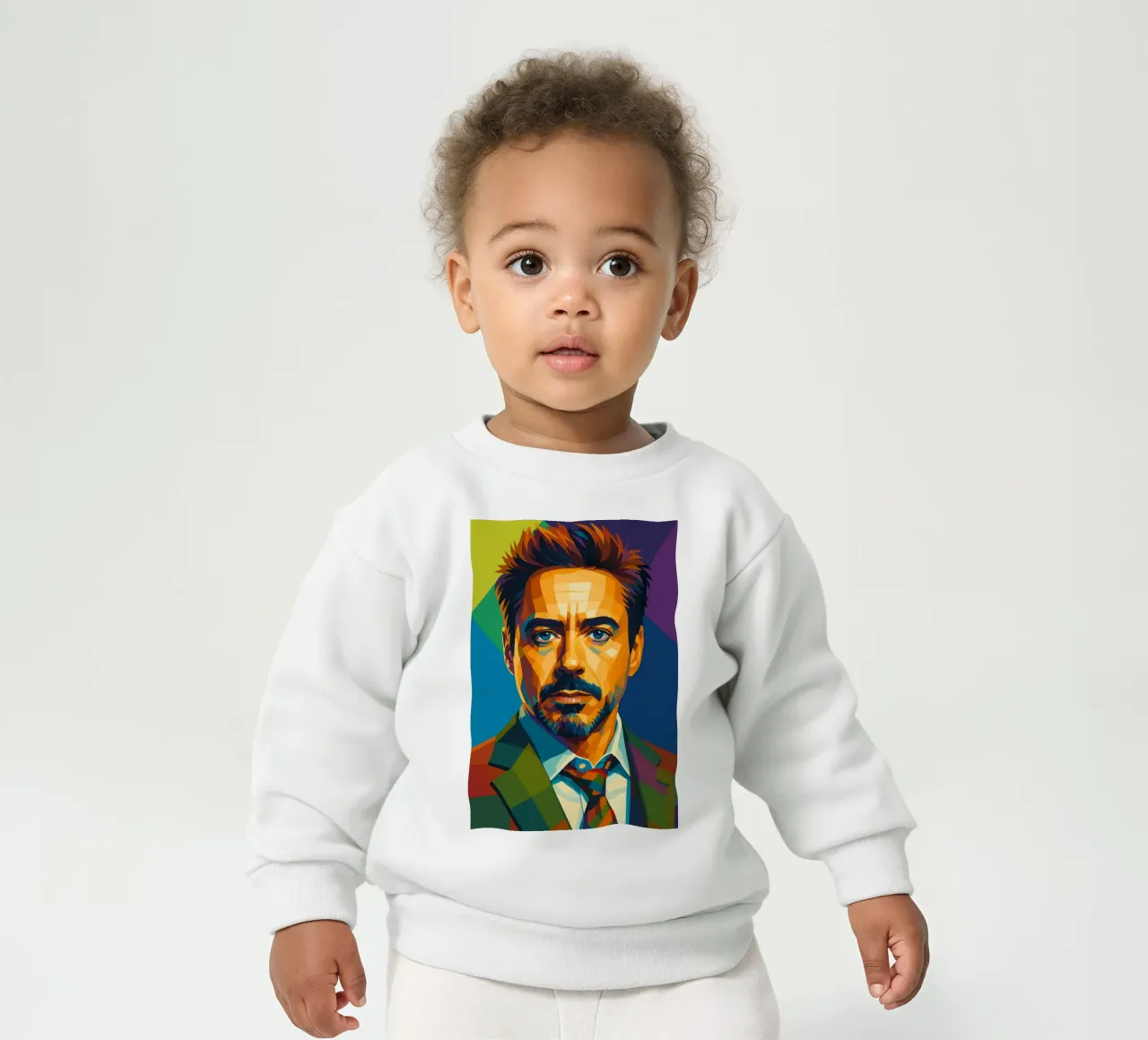 robert downey jr retro pop art wpap felpa neonato da aiswa