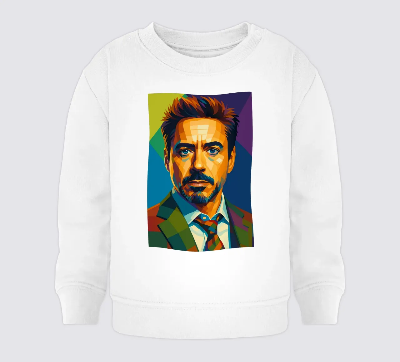 robert downey jr retro pop art wpap baby sweatshirt by aiswa