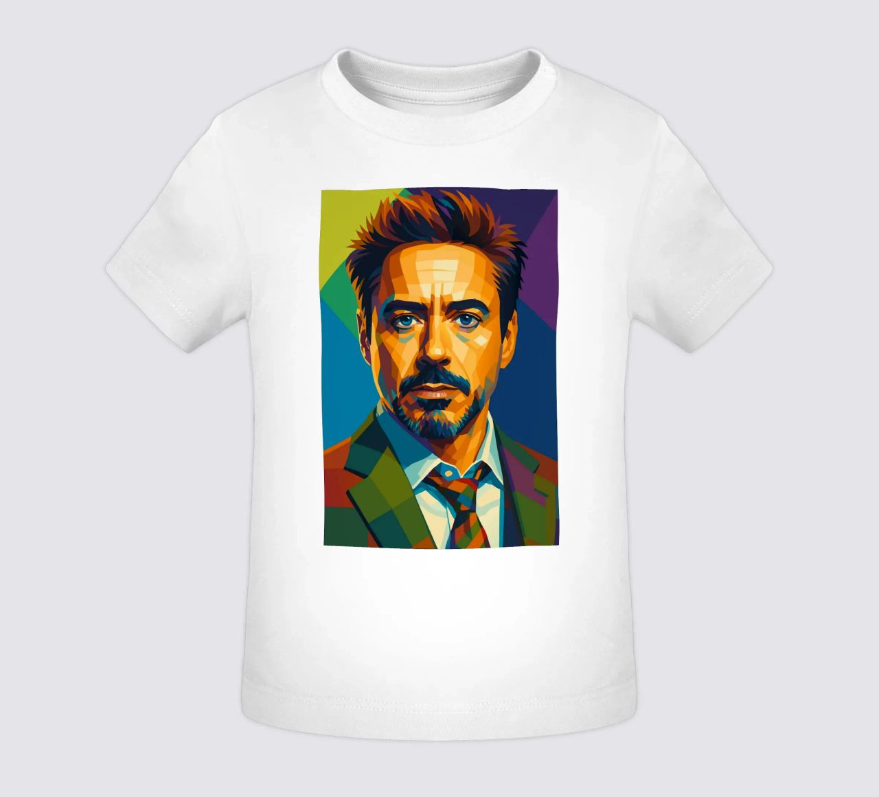 robert downey jr retro pop art wpap maglietta neonato da aiswa