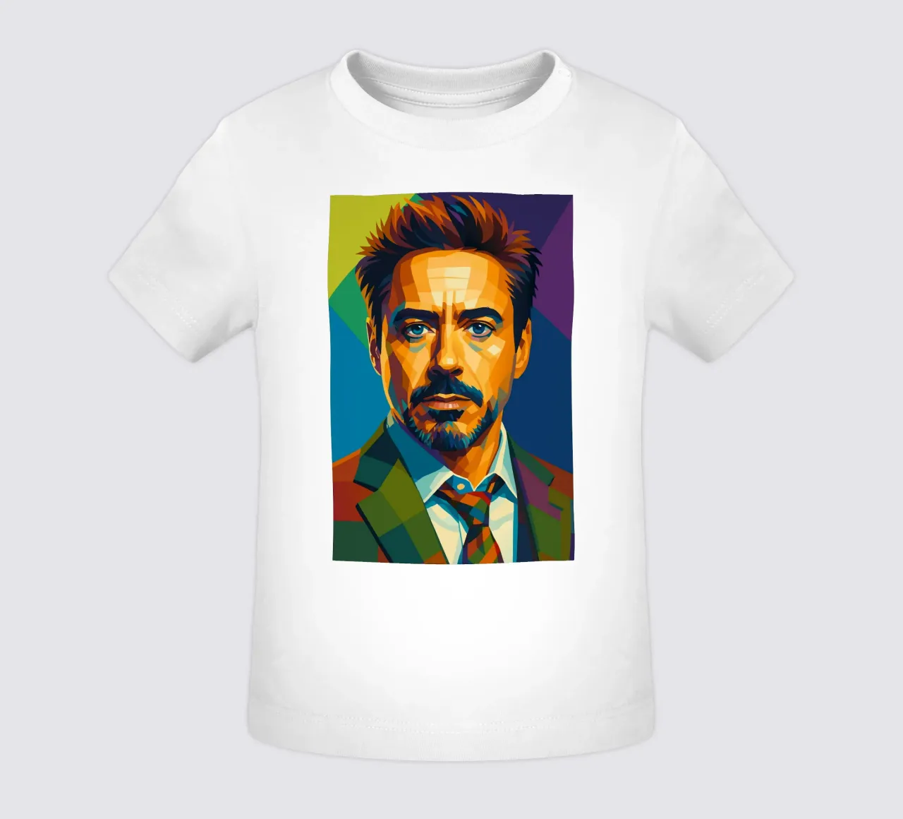 robert downey jr retro pop art wpap maglietta neonato da aiswa