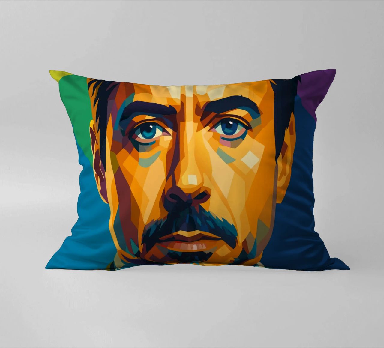 robert downey jr retro pop art wpap decorative cushion by aiswa