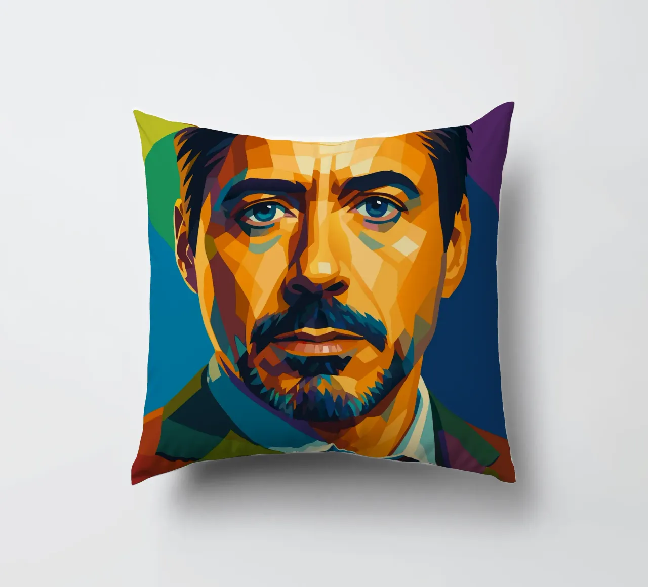 robert downey jr retro pop kunst wpap Kissen von aiswa