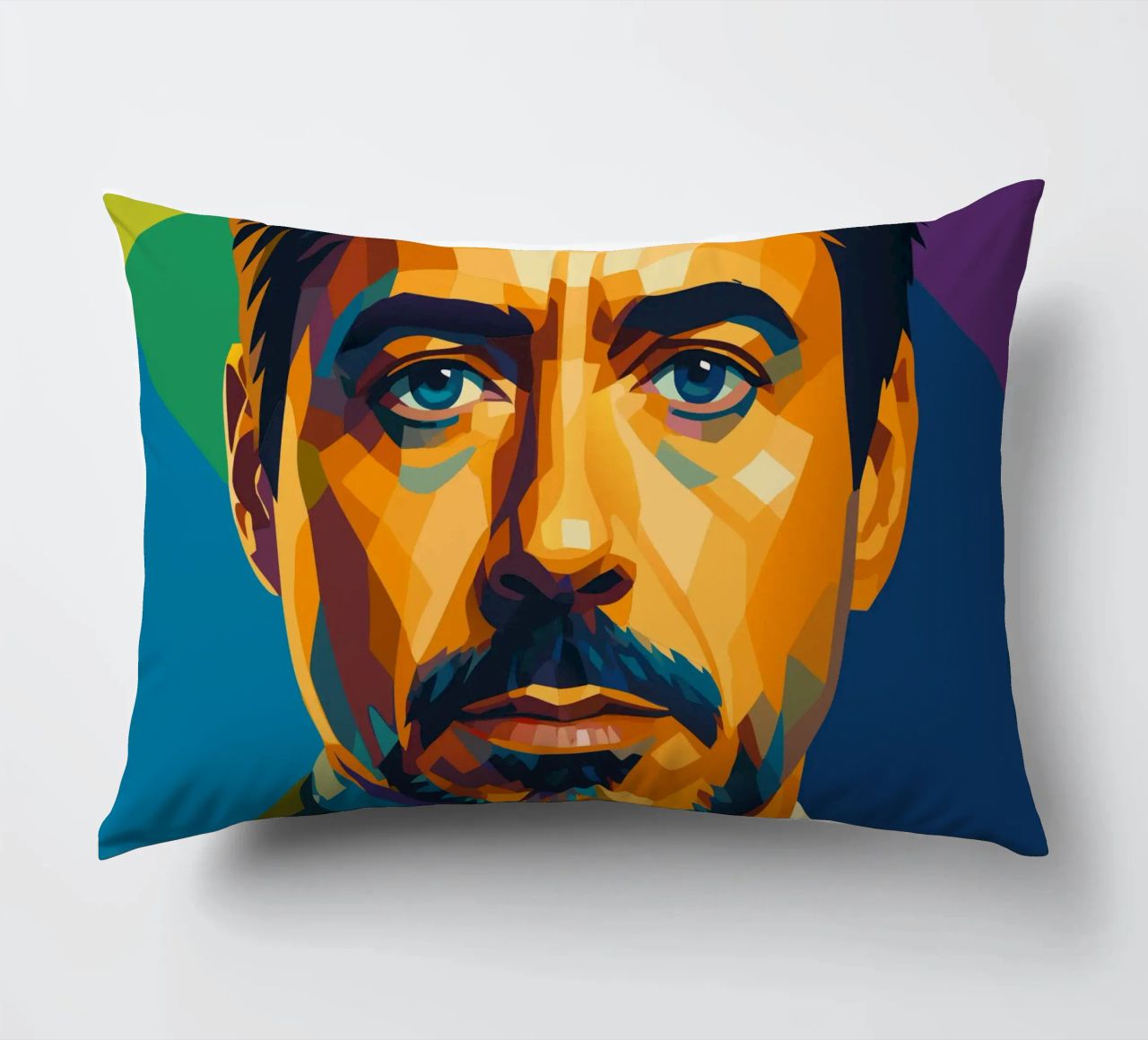 robert downey jr retro pop art wpap decorative cushion by aiswa