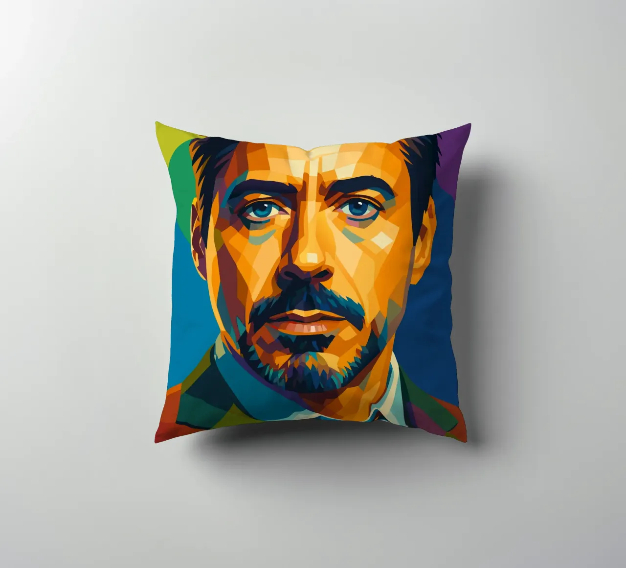 robert downey jr retro pop kunst wpap Kissen von aiswa