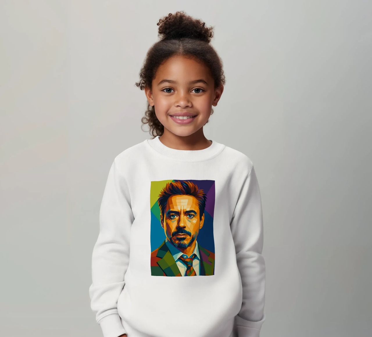 robert downey jr retro pop art wpap felpa bambino da aiswa