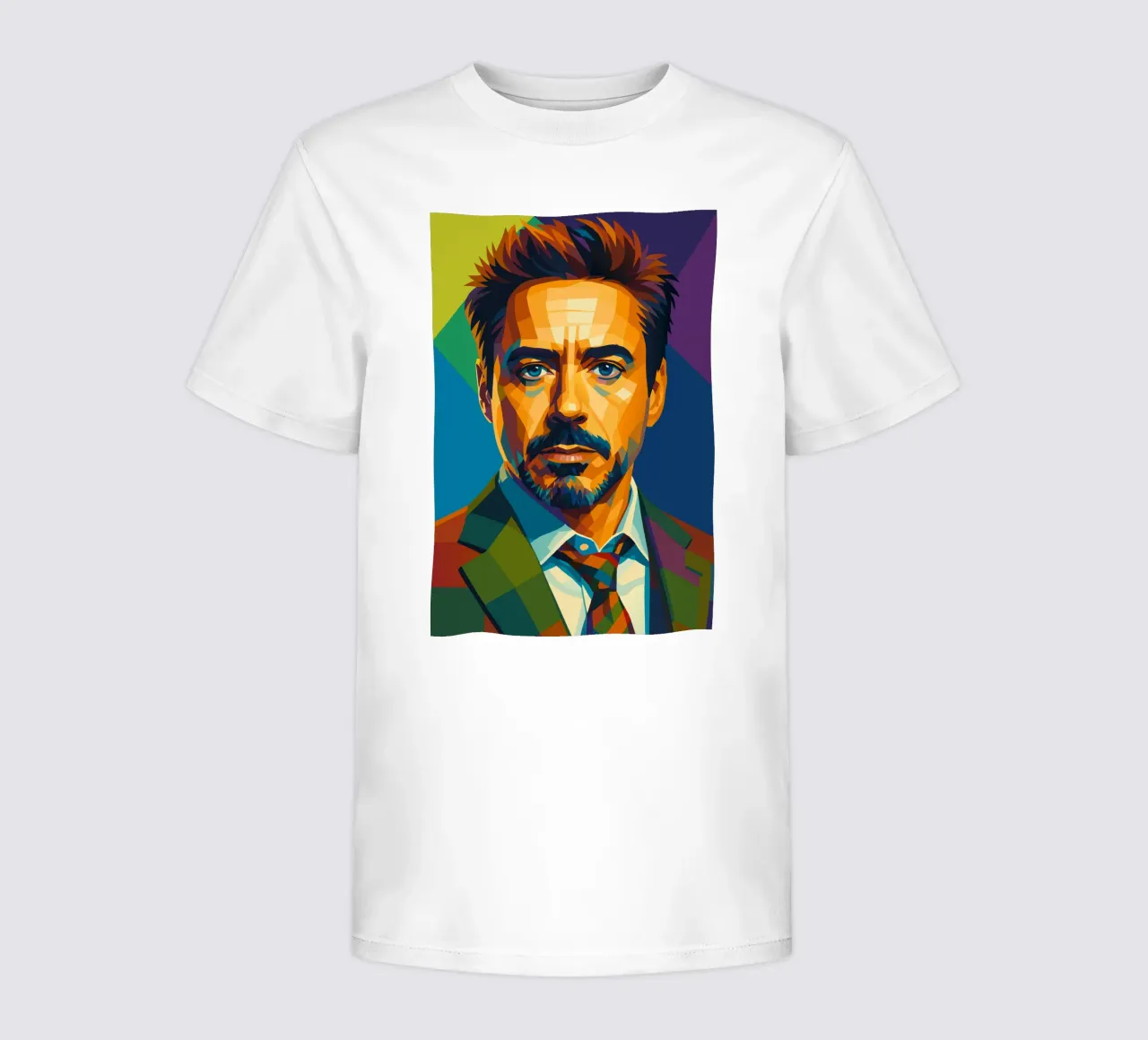 robert downey jr retro pop art wpap t-shirt bambini da aiswa
