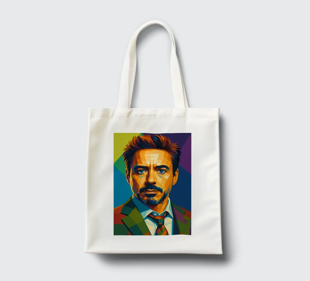 robert downey jr retro pop art wpap borsa in juta da aiswa