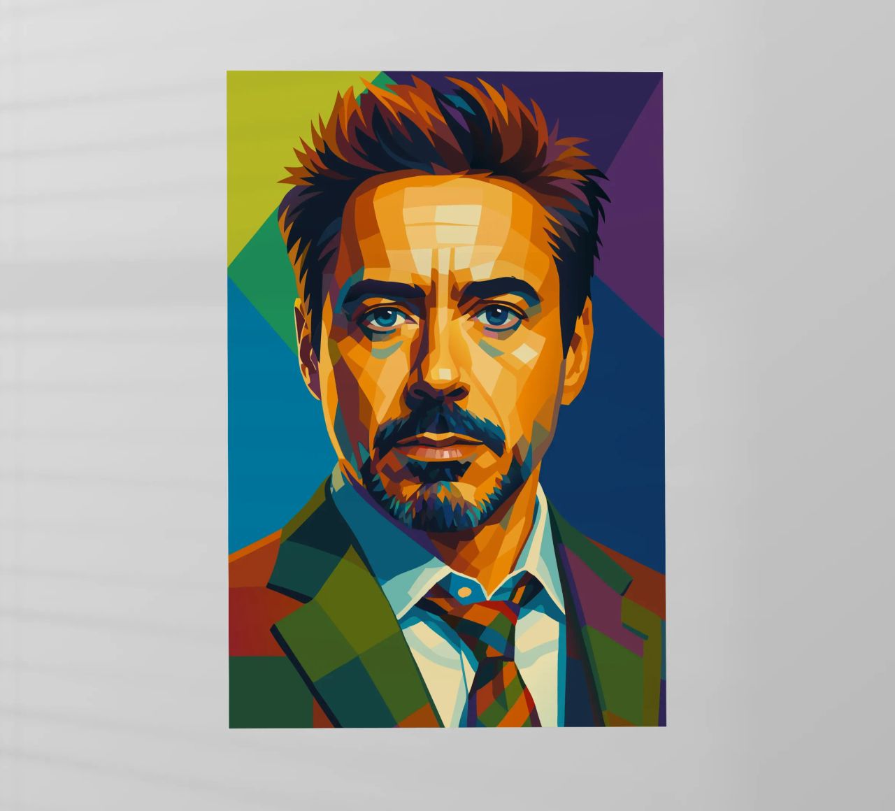 robert downey jr retro pop art wpap pellicola backlit da aiswa