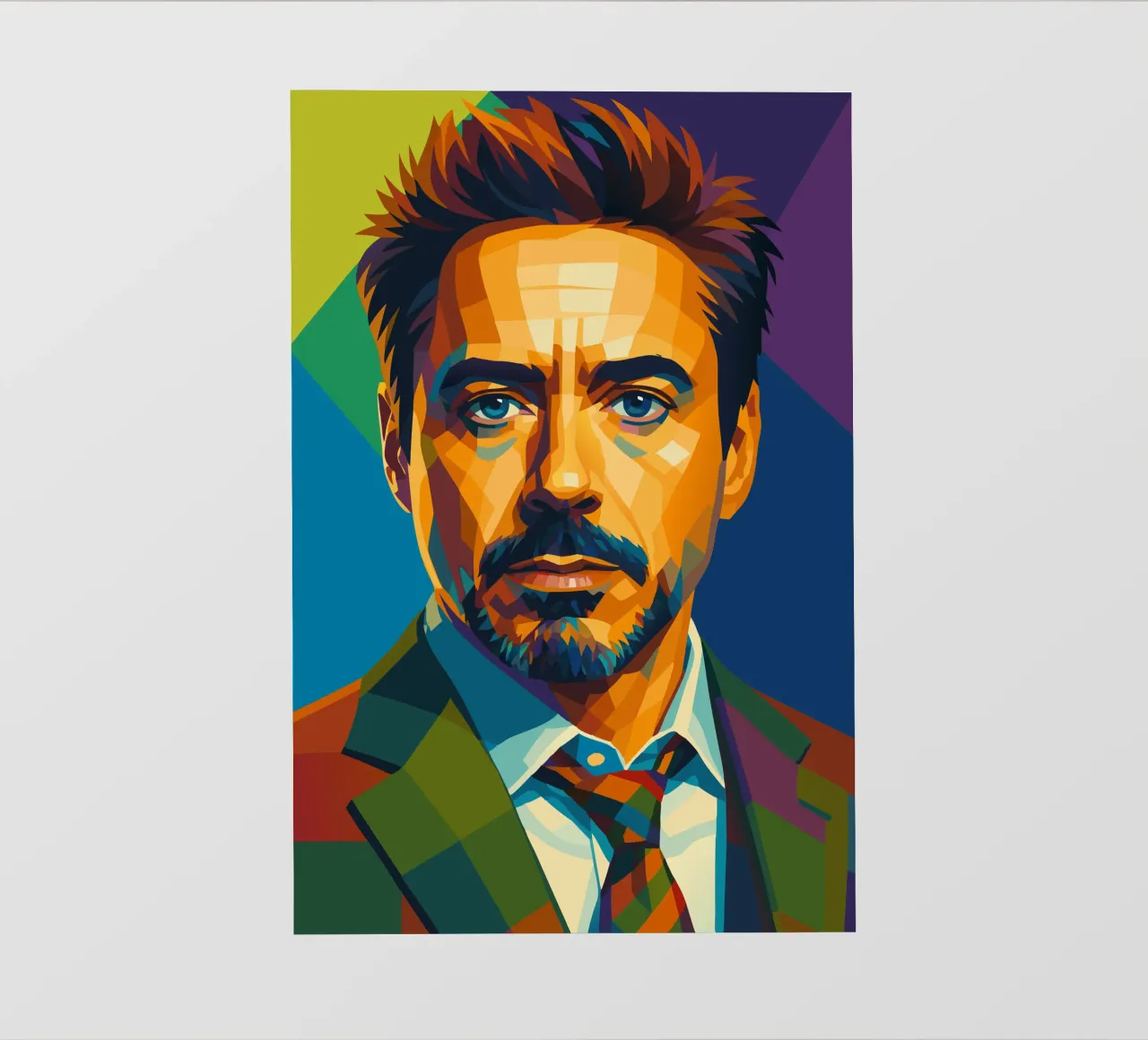robert downey jr retro pop art wpap pellicola backlit da aiswa