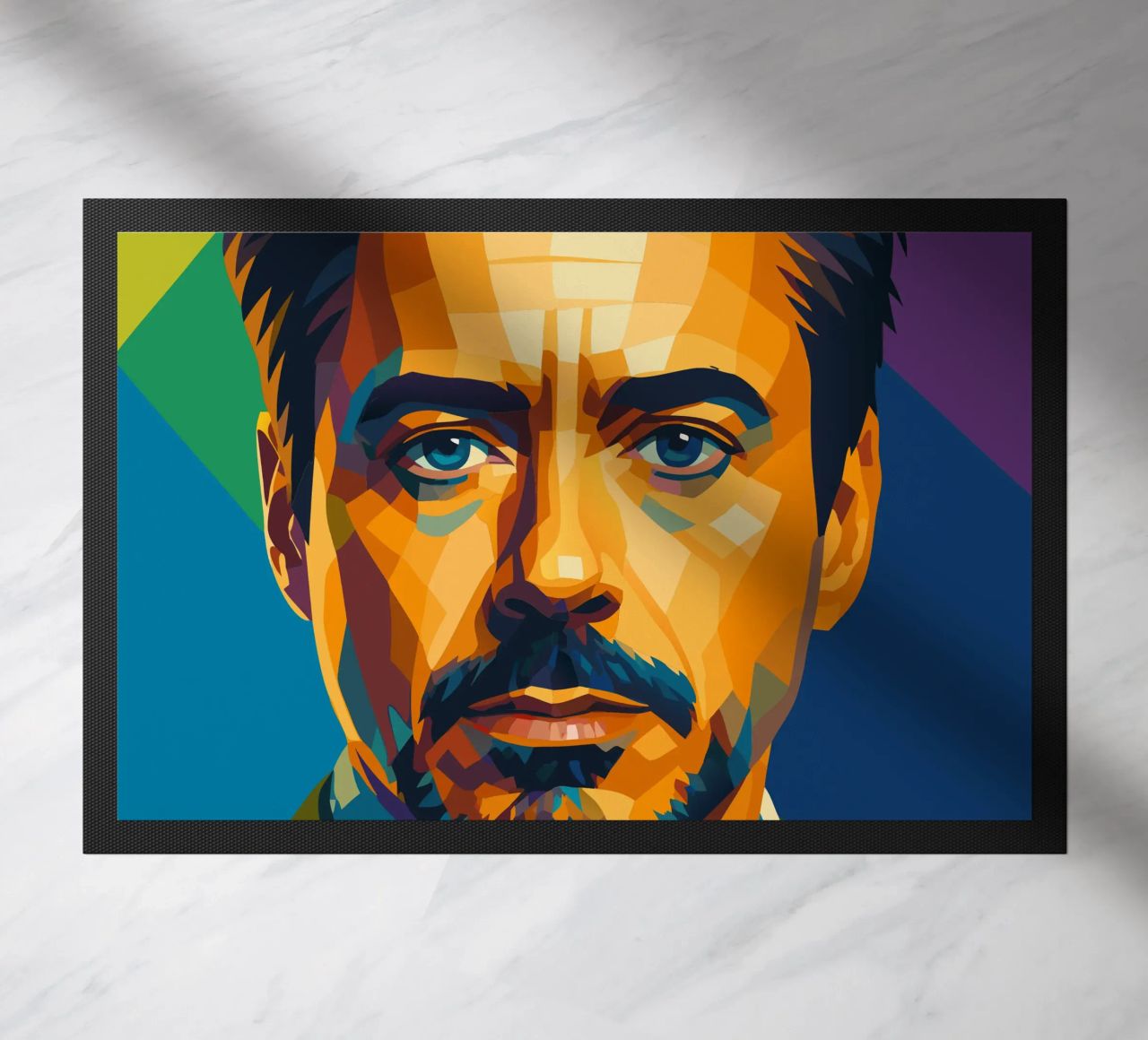 robert downey jr retro pop art wpap doormat by aiswa