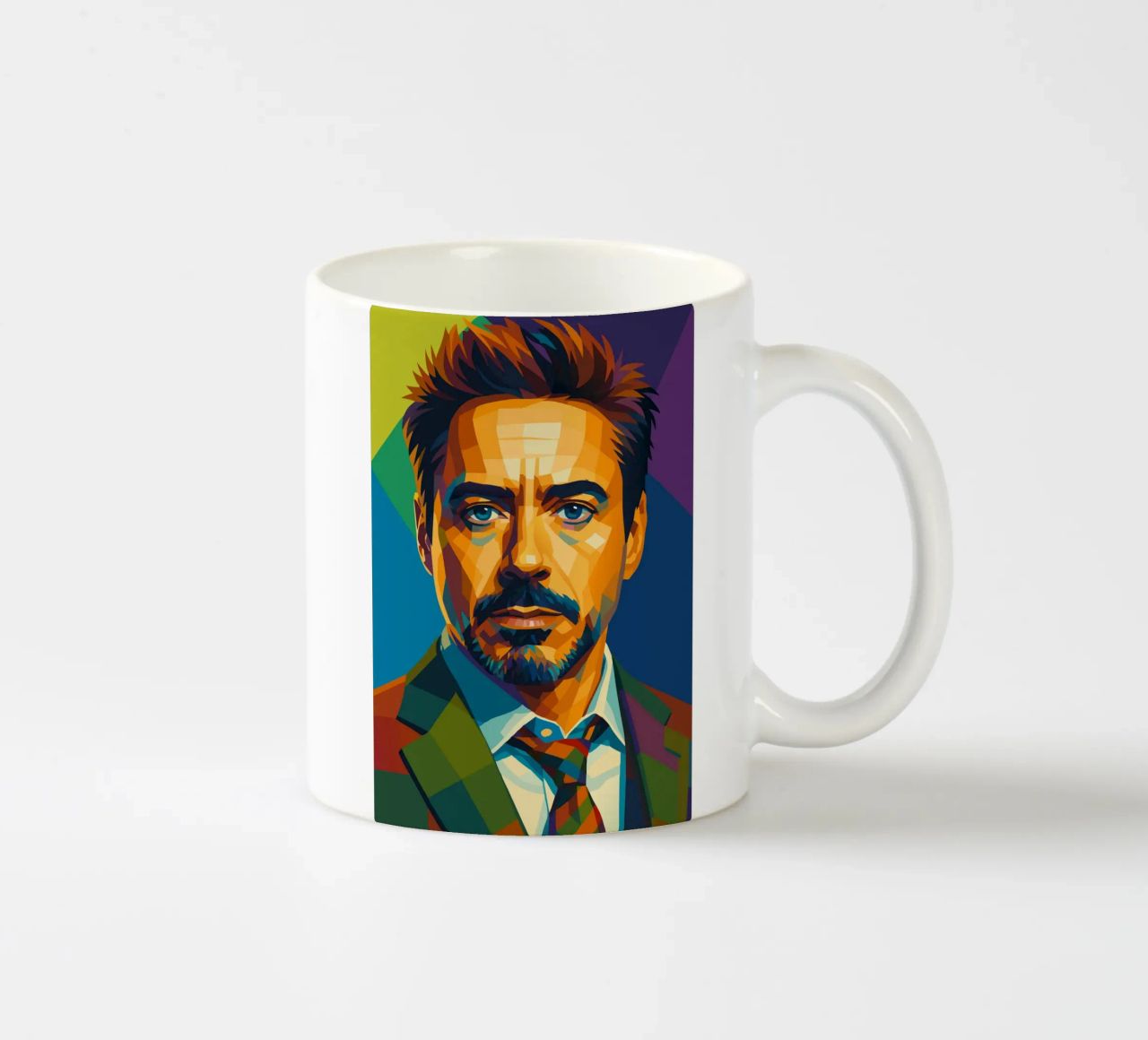robert downey jr retro pop art wpap ceramic mug by aiswa