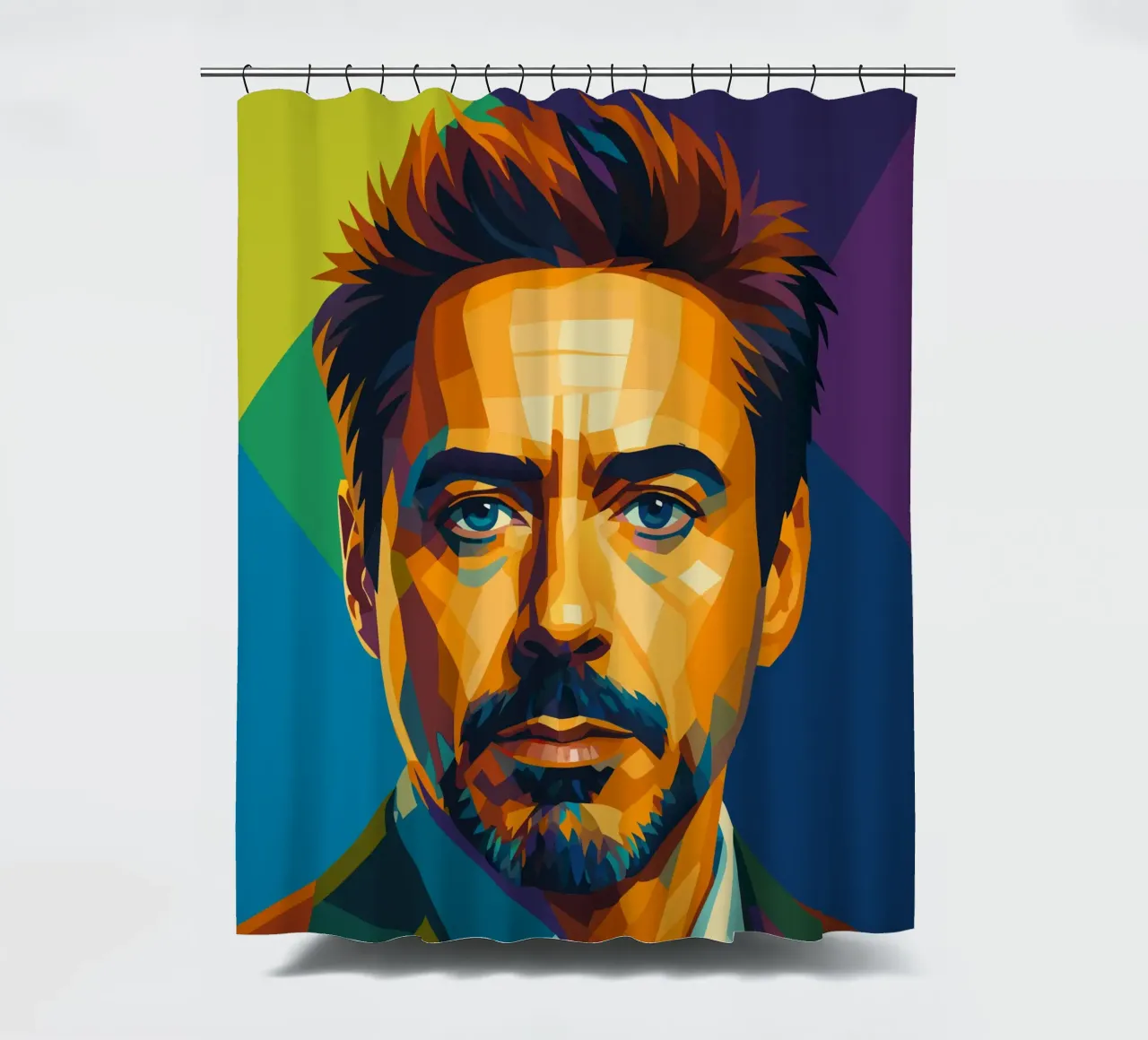 robert downey jr retro pop art wpap tenda da doccia da aiswa