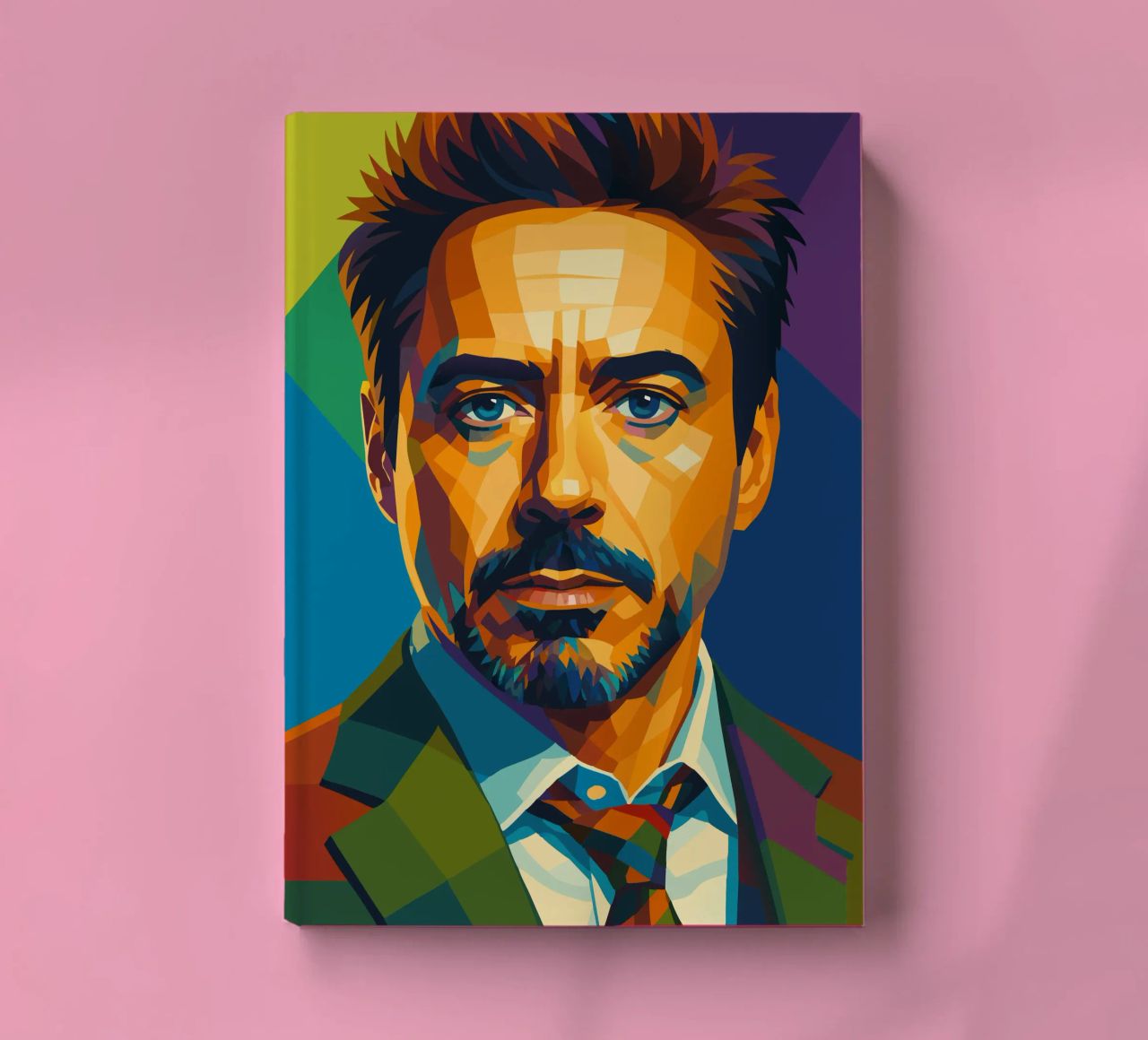 robert downey jr retro pop art wpap notebook by aiswa