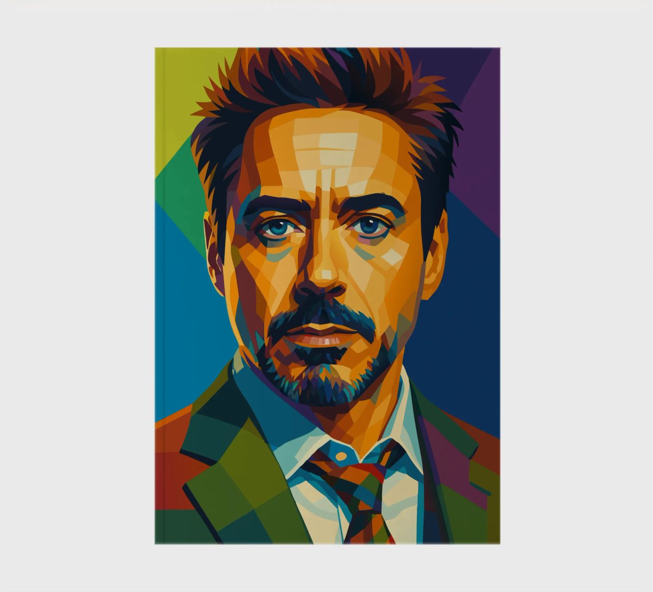 robert downey jr retro pop art wpap notebook by aiswa