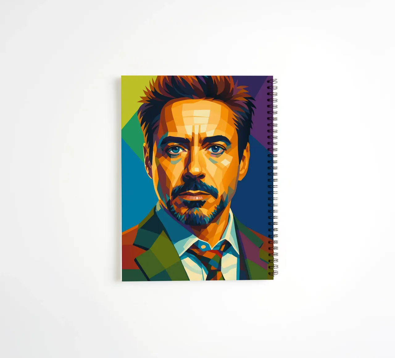 robert downey jr retro pop art wpap cuaderno de espiral de aiswa