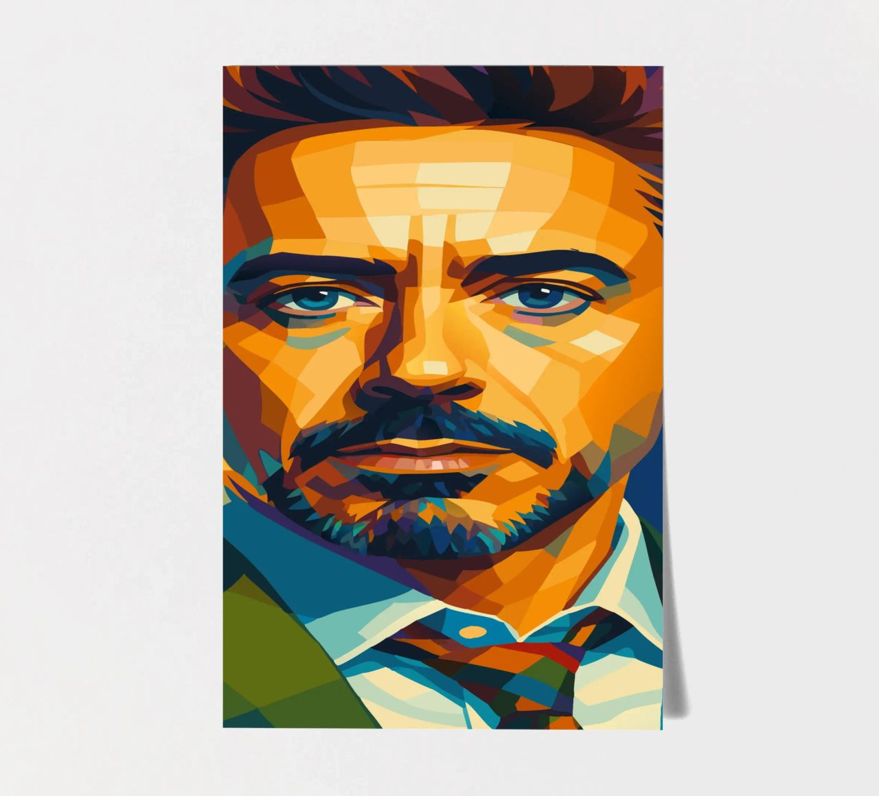 robert downey jr retro pop art wpap sticker sheet by aiswa