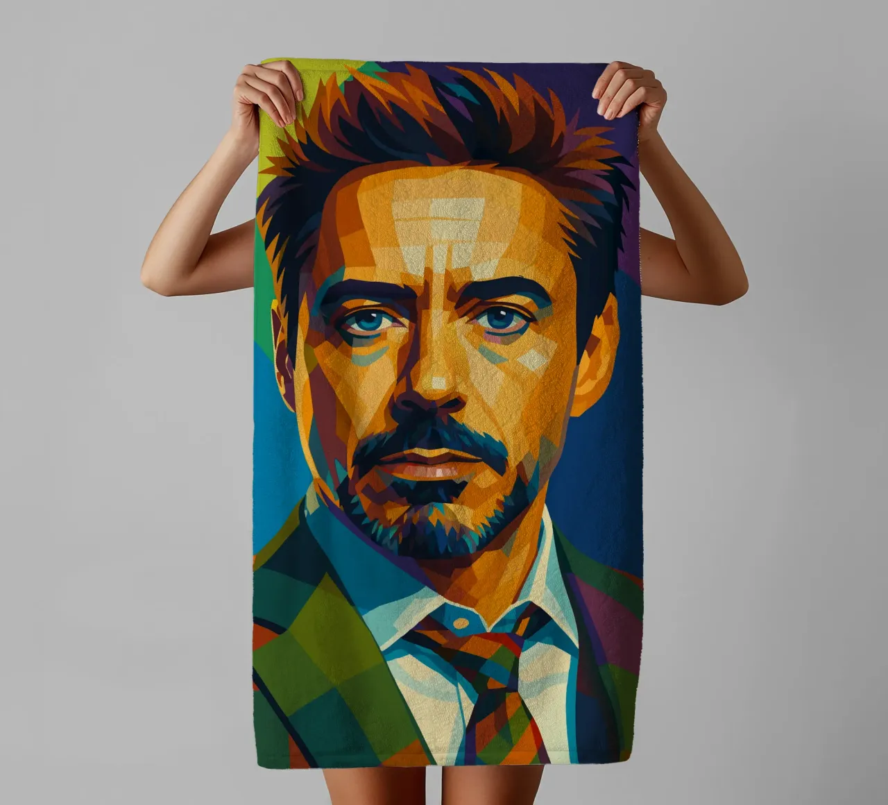 robert downey jr retro pop art wpap serviette de bain de aiswa