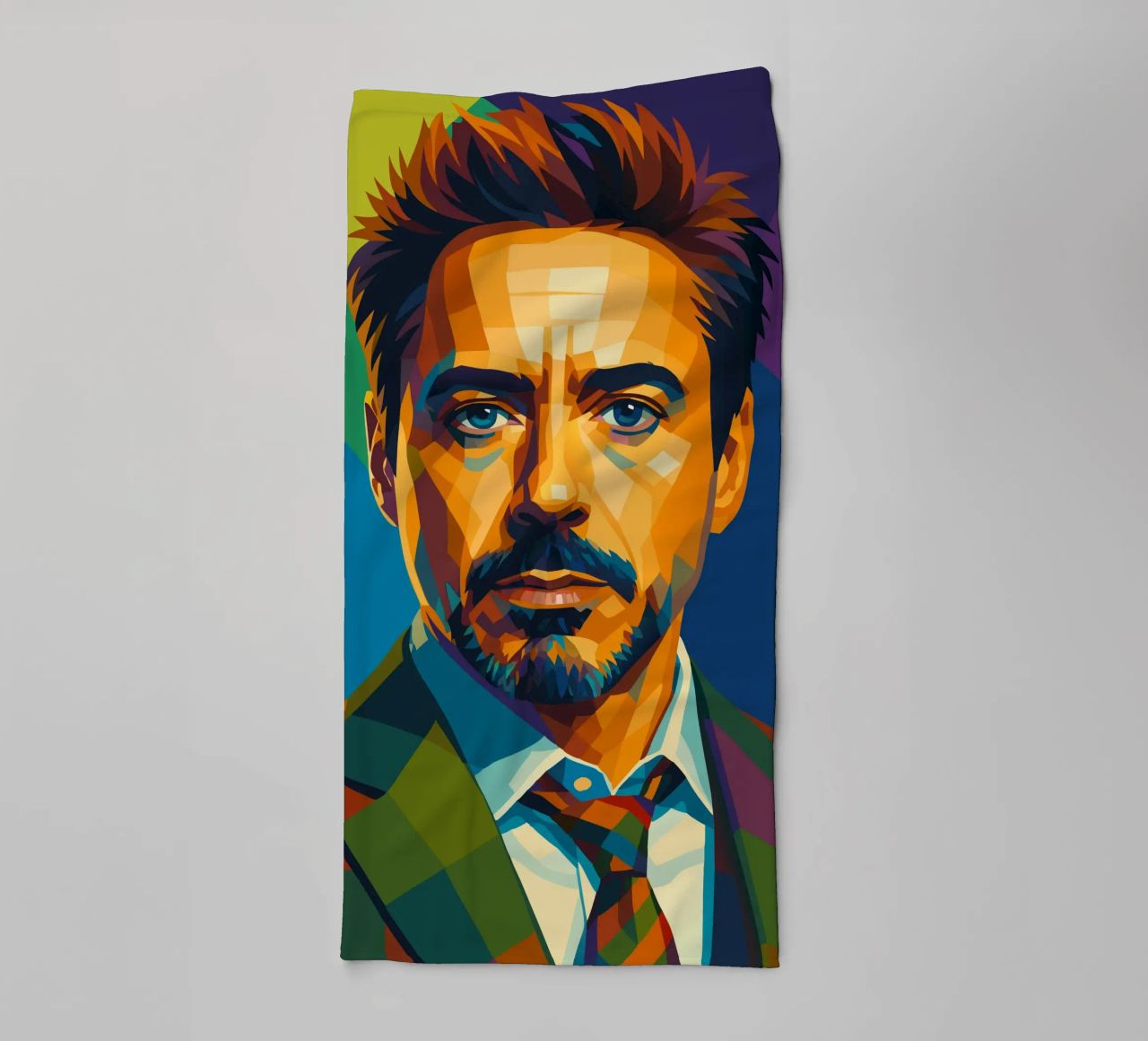 robert downey jr retro pop art wpap towel by aiswa