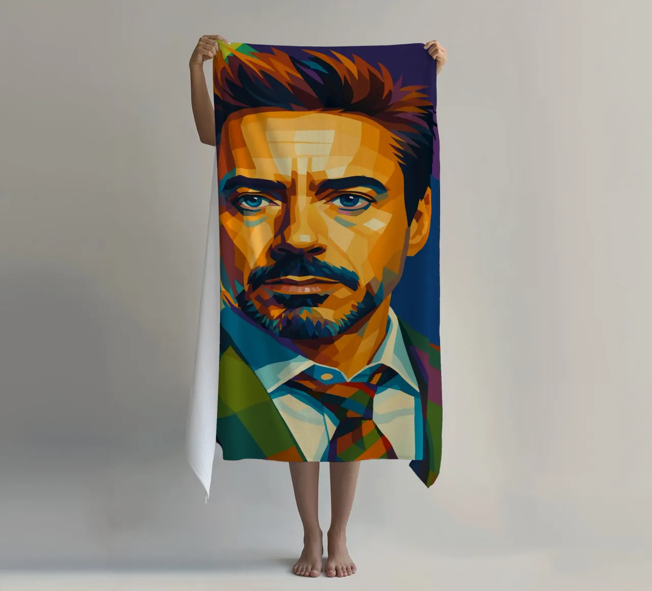 robert downey jr retro pop art wpap telo mare da aiswa