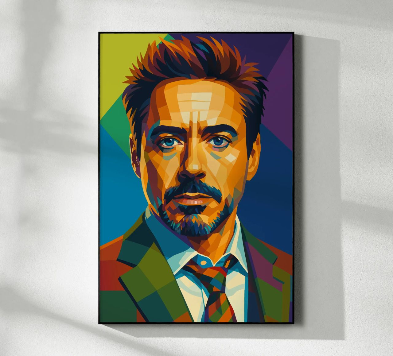 robert downey jr retro pop art wpap plexiglass da aiswa
